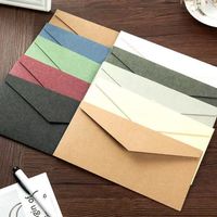 Retro Lining Paper Solid Color Blank Envelope Invitation main image 6