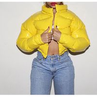 Women's Fashion Solid Color Zipper Down Jacket main image 4
