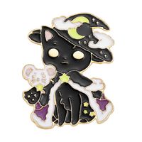 Cute Cat Alloy Plating Unisex Brooches sku image 1