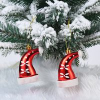 Christmas Fashion Santa Claus Candy Plastic Party Hanging Ornaments 2 Piece Set sku image 6