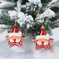 Christmas Fashion Santa Claus Candy Plastic Party Hanging Ornaments 2 Piece Set sku image 7
