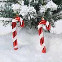 Christmas Fashion Santa Claus Candy Plastic Party Hanging Ornaments 2 Piece Set sku image 1