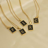 Fashion Letter Square Stainless Steel Titanium Steel Plating Pendant Necklace 1 Piece main image 1