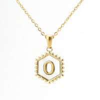 Fashion Letter Titanium Steel Plating Pendant Necklace 1 Piece sku image 15