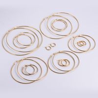 1 Pair Exaggerated Round Plating Stainless Steel Hoop Earrings sku image 6