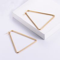 Fashion Triangle Stainless Steel Plating Hoop Earrings 1 Pair main image 4