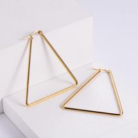 Fashion Triangle Stainless Steel Plating Hoop Earrings 1 Pair main image 1