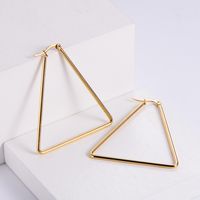 Fashion Triangle Stainless Steel Plating Hoop Earrings 1 Pair main image 5