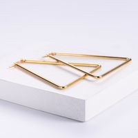 Fashion Triangle Stainless Steel Plating Hoop Earrings 1 Pair main image 2