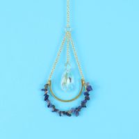Fashion Water Droplets Artificial Crystal Copper Pendant 1 Piece sku image 5