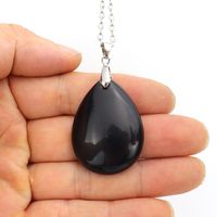 Fashion Water Droplets Natural Stone Handmade Pendant Necklace 1 Piece main image 5