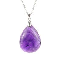 Fashion Water Droplets Natural Stone Handmade Pendant Necklace 1 Piece sku image 11