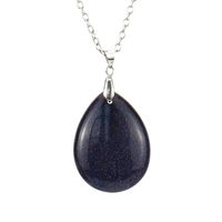 Fashion Water Droplets Natural Stone Handmade Pendant Necklace 1 Piece sku image 4