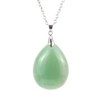 Fashion Water Droplets Natural Stone Handmade Pendant Necklace 1 Piece sku image 8