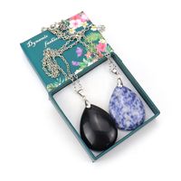 Fashion Water Droplets Natural Stone Handmade Pendant Necklace 1 Piece main image 4