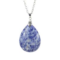 Fashion Water Droplets Natural Stone Handmade Pendant Necklace 1 Piece sku image 9