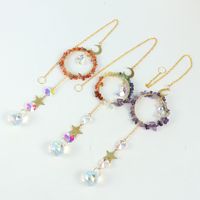 Fashion Star Moon Artificial Crystal Copper Pendant 1 Piece main image 4