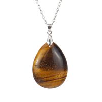 Fashion Water Droplets Natural Stone Handmade Pendant Necklace 1 Piece sku image 3