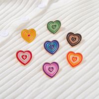 Fashion Heart Shape Alloy Stoving Varnish Unisex Brooches main image 3