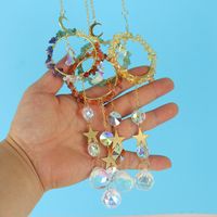 Fashion Star Moon Artificial Crystal Copper Pendant 1 Piece main image 2