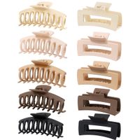 Solid Color Frosted Rectangular Ps Material Hair Clip sku image 169