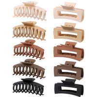 Solid Color Frosted Rectangular Ps Material Hair Clip sku image 170
