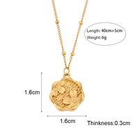 Retro Flower Stainless Steel Plating Gold Plated Necklace main image 6