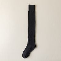 Women's Simple Style Solid Color Cotton Polyester Cotton Over The Knee Socks 1 Set main image 3