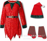 Christmas Fashion Color Block Festival Costume Props sku image 16