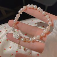 Elegant Flower Pearl Beaded Bracelets sku image 2