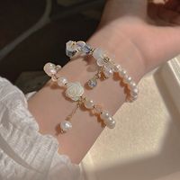 Elegant Flower Pearl Beaded Bracelets main image 6