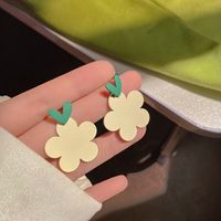 Sweet Heart Shape Flower Alloy Rhinestones Women's Drop Earrings 1 Pair sku image 13