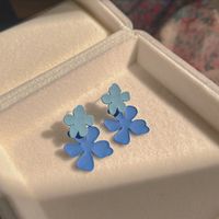 Sweet Heart Shape Flower Alloy Rhinestones Women's Drop Earrings 1 Pair sku image 11