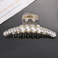 Simple Style Round Alloy Inlay Pearl Hair Claws 1 Piece sku image 2