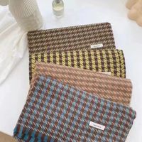 Women's Fashion Houndstooth Heart Shape Polyester Printing Scarf main image 6