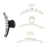 Fashion Geometric Square Heart Shape Arylic Imitation Pearl Hollow Out Hair Claws 1 Piece main image 3