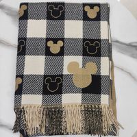Women's Fashion Houndstooth Heart Shape Polyester Printing Scarf sku image 1