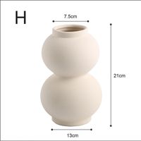 Simple Style Irregular Ceramics Vase Artificial Decorations sku image 8