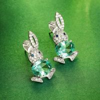 Süß Kaninchen Legierung Emaille Inlay Künstliche Edelsteine Frau Armbänder Ohrringe Halskette main image 3