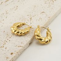 Fashion U Shape Stainless Steel Earrings Plating Stainless Steel Earrings 1 Pair sku image 2