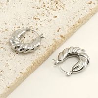 Fashion U Shape Stainless Steel Earrings Plating Stainless Steel Earrings 1 Pair sku image 1