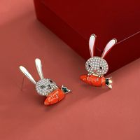 Süß Kaninchen Legierung Emaille Inlay Künstliche Edelsteine Frau Armbänder Ohrringe Halskette main image 2