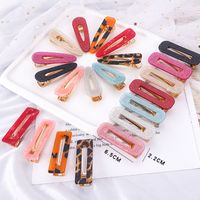 Fashion Geometric Color Block Acetic Acid Sheets Plating Hair Clip 1 Piece main image 6