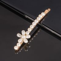 Lady Flower Bow Knot Artificial Pearl Hair Clip sku image 8