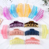 Fashion Solid Color Resin Stoving Varnish Hair Claws 1 Piece main image 2