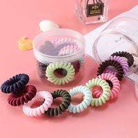 Simple Style Solid Color Plastic Resin Handmade Hair Tie 1 Set sku image 1