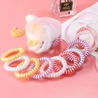 Simple Style Solid Color Plastic Resin Handmade Hair Tie 1 Set main image 4