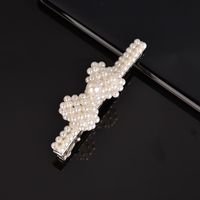 Lady Flower Bow Knot Artificial Pearl Hair Clip sku image 39