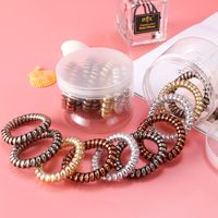 Simple Style Solid Color Plastic Resin Handmade Hair Tie 1 Set sku image 2