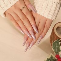 Navidad Lindo Forma De Corazón Nudo De Lazo El Plastico Usar Manicura 1 Juego sku image 4